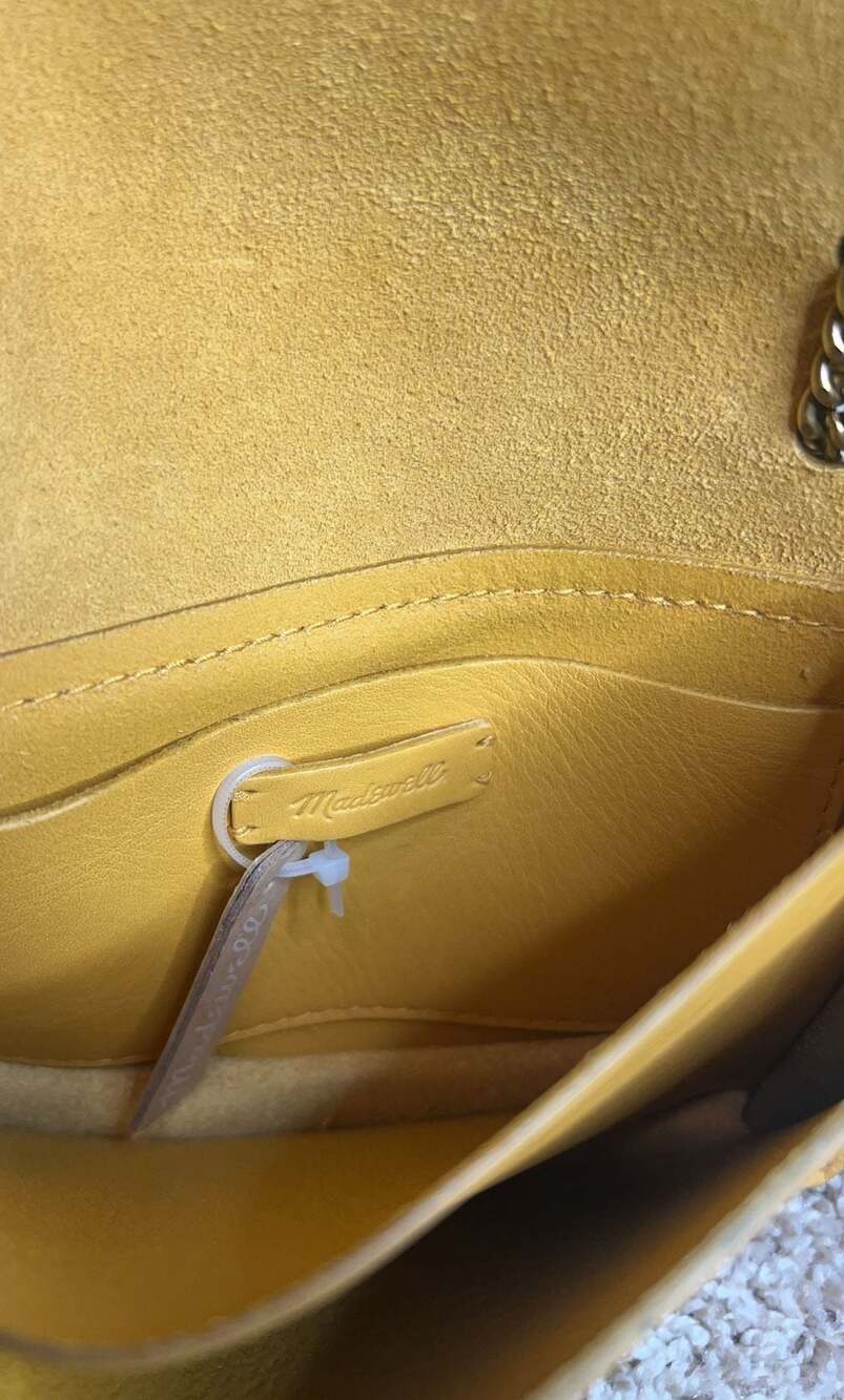 Madewell Yellow Leather Chain Crossbody Bag - Picture 4 of 8